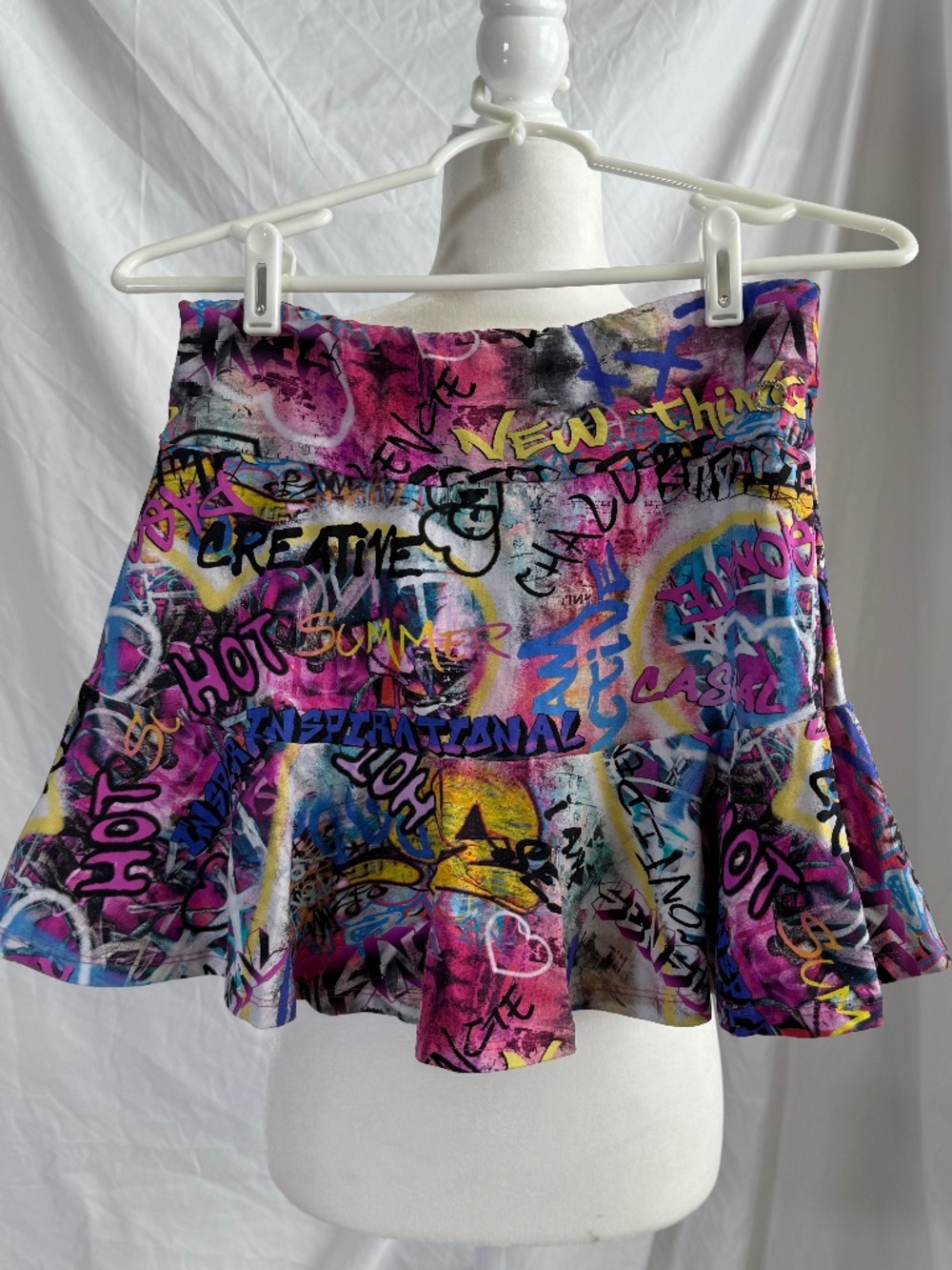 Bluefish Athletic Skort w/ Colorful Graffiti Design Medium